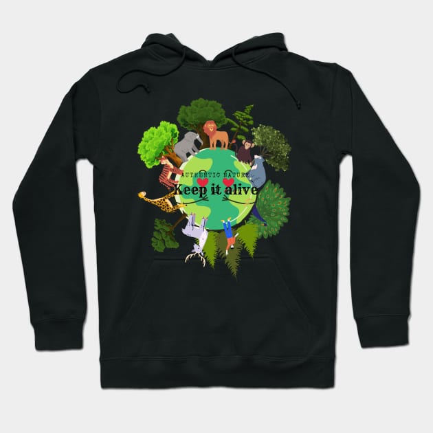 Evergreen - Keep earth clean Hoodie by MagicTrick